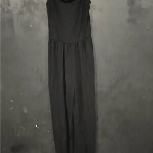 Antistar Women Black Jumpsuit m Wide Leg Spaghetti Straps Size X-Small